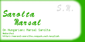 sarolta marsal business card